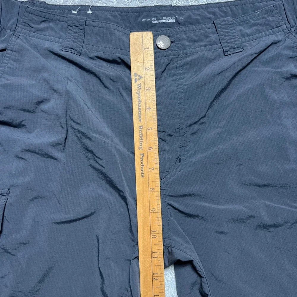 Columbia Cargo Pants Mens 36x32 Black Convertible Silver Ridge Omni-Shade Hike - Picture 12 of 15